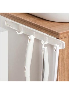 Arabest 2-Piece Wall Mounted Kitchen Hat Hook Rack with Sliding Hanger – White ABS Material, No Punching Needed  - Image 5