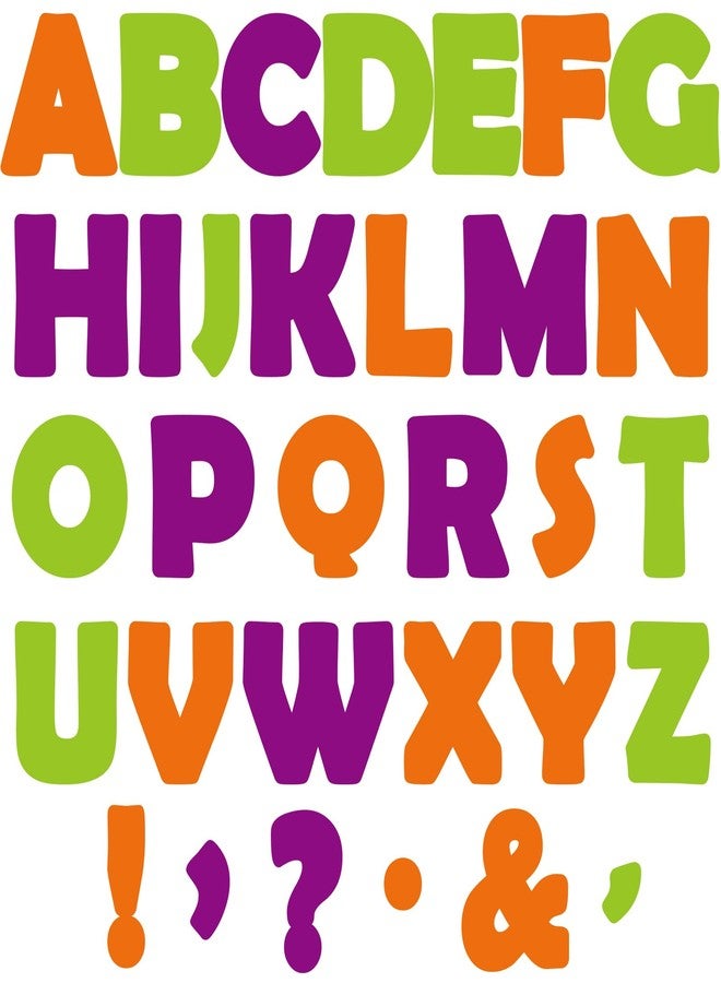 Lonfliness 150 PCS Large 6" Halloween Bulletin Board Letters for Fall Wall Decor Colorful Classroom Alphabet Cutouts School Decorations Cardboard Big Sticker Paper Letter Poster Font Letters and Punctuation Set - Image 1