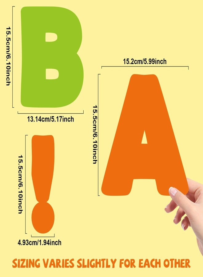 Lonfliness 150 PCS Large 6" Halloween Bulletin Board Letters for Fall Wall Decor Colorful Classroom Alphabet Cutouts School Decorations Cardboard Big Sticker Paper Letter Poster Font Letters and Punctuation Set - Image 3