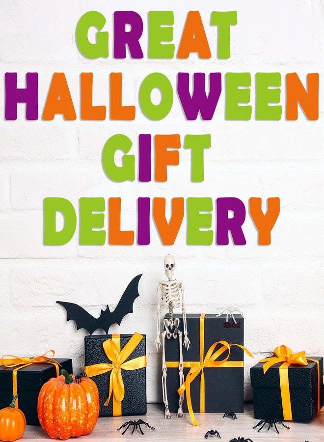 Lonfliness 150 PCS Large 6" Halloween Bulletin Board Letters for Fall Wall Decor Colorful Classroom Alphabet Cutouts School Decorations Cardboard Big Sticker Paper Letter Poster Font Letters and Punctuation Set - Image 4