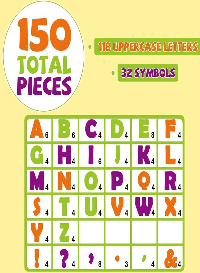 Lonfliness 150 PCS Large 6" Halloween Bulletin Board Letters for Fall Wall Decor Colorful Classroom Alphabet Cutouts School Decorations Cardboard Big Sticker Paper Letter Poster Font Letters and Punctuation Set - Image 2