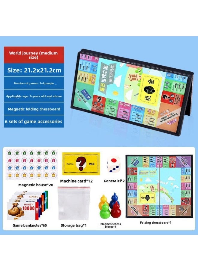 لعبة لوحية ماجنت مونوبولي، إصدار كبير للأطفال، جولة حول العالم المتوسط، إصدار للبالغين لطلاب المدارس الابتدائية، لعبة سطح المكتب، سلسلة توريد الشطرنج