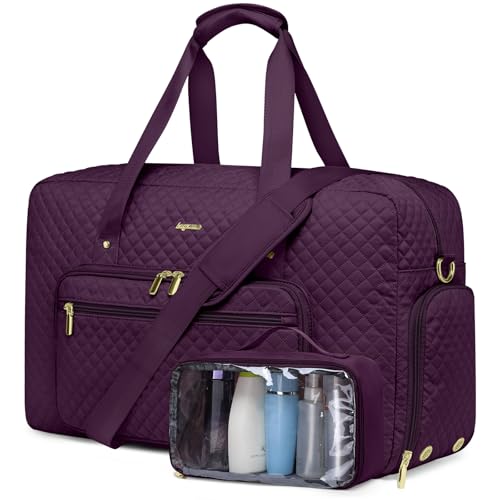 bagswan Large Weekender Travel Duffle Bag - With Shoe Compartment Weekender Bags for Womens Carry on Overnight Bag with Toiletry Bag Gym Duffel Bags with Wet Pocket Hospital Bags for Women Labor and Delivery - Image 1