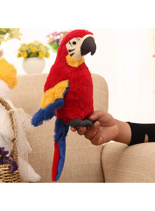 Levenkeness Macaw Parrot Plush Red Bird Stuffed Animal Plush Toy Doll Gifts For Kids 9.8" - Image 4