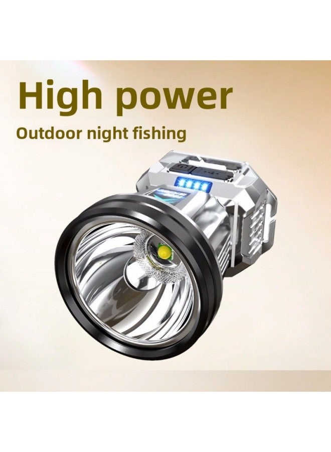 Generic Headlight Strong Light Rechargeable Super Bright Head-mounted Night Fishing Special Lamp Outdoor Lithium Flashlight Xenon Battery Life-Colour:Dual Power  - Image 2
