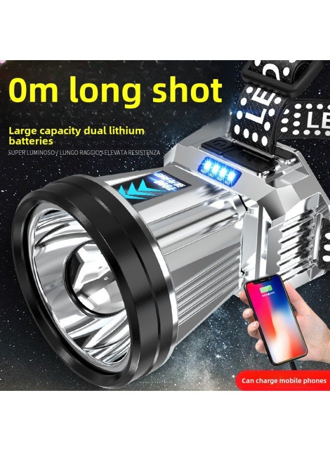 Generic Headlight Strong Light Rechargeable Super Bright Head-mounted Night Fishing Special Lamp Outdoor Lithium Flashlight Xenon Battery Life-Colour:Dual Power  - Image 5