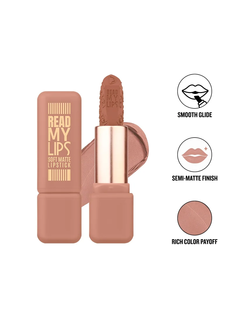 Character Character Read My Lips Soft Matte Lipstick - Rich Pigment, Vitamin E & Jojoba Oil