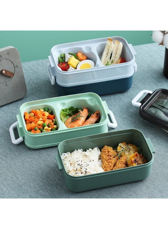 Hugifts Bento Boxes Stainless Lunch Box for Bento Box Microwave Heating Food Storage Container (Green) - Image 2