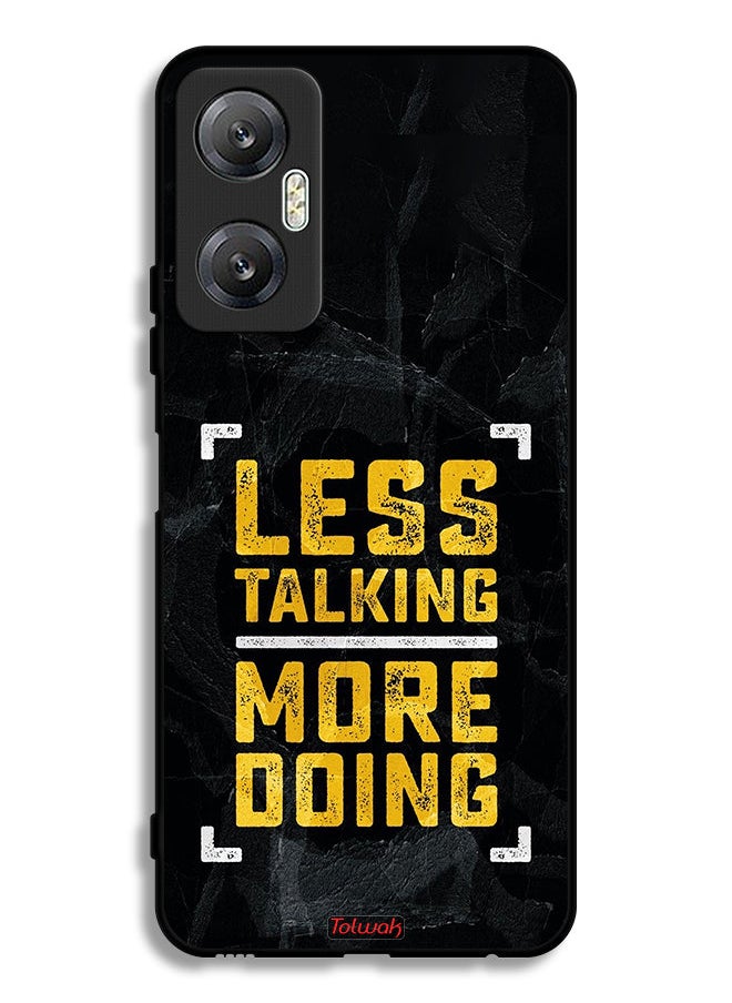 Tolwak - Infinix Hot 20 5G Protective Case Cover Less Talking More Doing - Image 1