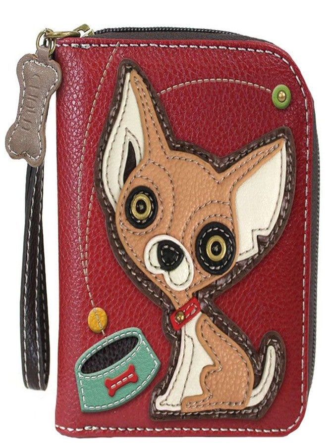 Chala Chihuahua Zip-Around Wristlet Wallet, Chihuahua Mom Gift - Image 1