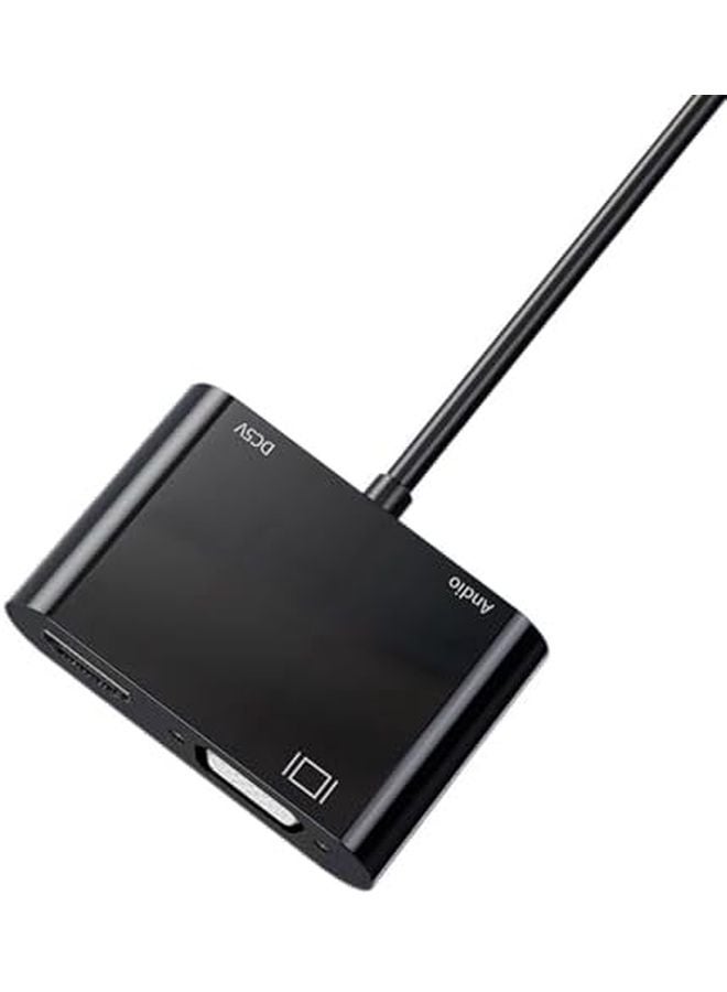 70R HDMI To VGA Adapter Cable With Micro USB And 3 5MM Jack 4K 2K Compatible - Image 3