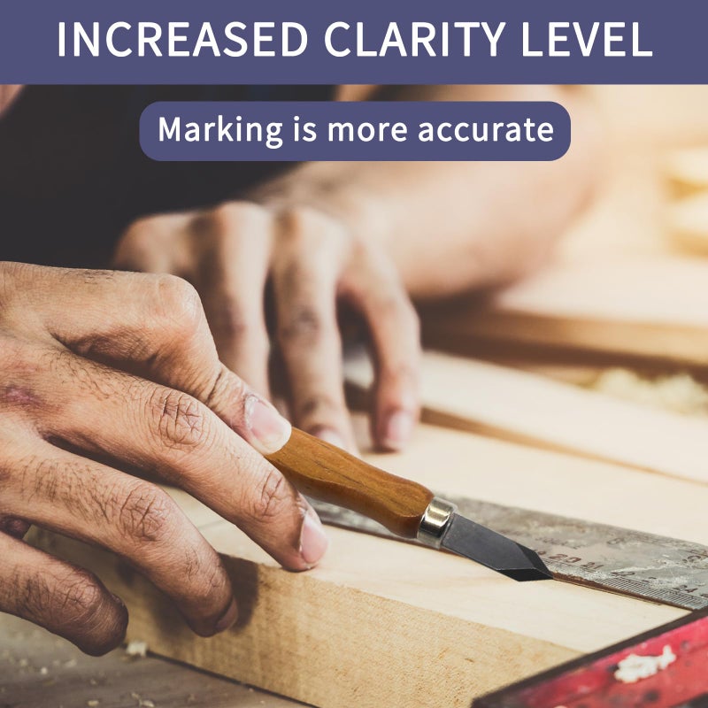 NIIIYTYB 2Pack Woodworking Marking Knife with High Carbon Steel Blade - Dual Bevel Striking Knife for Precise Marking - Premium Quality Woodworking Tool for Woodworkers and Craftsmen - Image 5