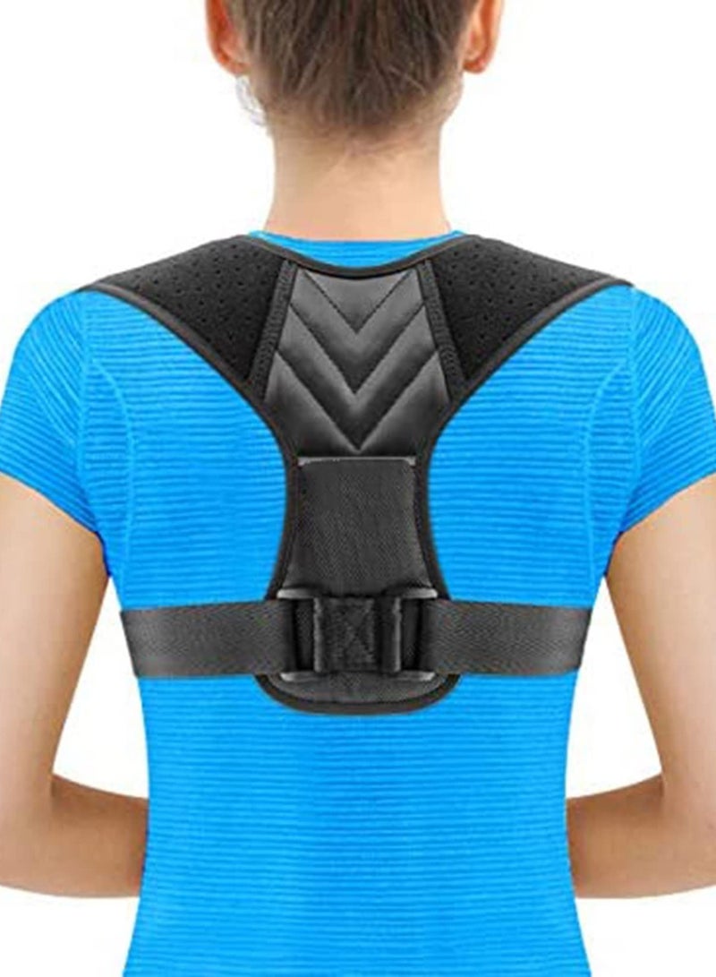 Posture Corrector, Shoulder Straightener for Men and Women, Adjustable Upper Back and Shoulder Support Brace Posture Correction Belt, Suitable for Relieving Back, and Shoulder Pain Large - Image 1