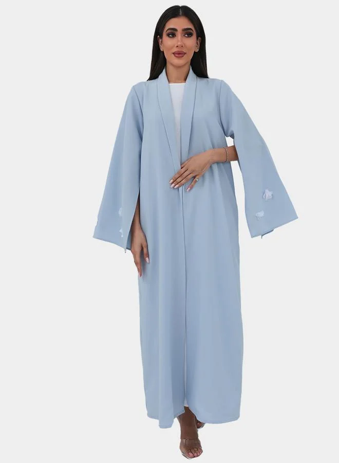 Elena by DStyle Elena by DStyle Embellished Cape Sleeve Label Collar A-Line Abaya