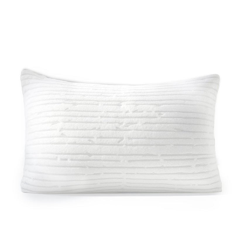 Clara Clark Memory Foam Pillows 1 Pk Queen Size Bed Pillows for Sleeping Adjustable Pillow Shredded Memory Foam Filling for Back Stomach  Side Sleeper CertiPURUS Washable Bamboo Rayon Cover