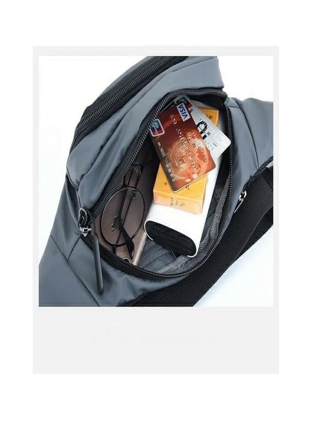Brijex Waterproof Sling Crossbody Bag for Men & Women | Anti-Theft Chest & Waist Bag with Adjustable Strap | Lightweight Travel, Hiking, Cycling & Daily Use Side Bag(Black) - Image 3