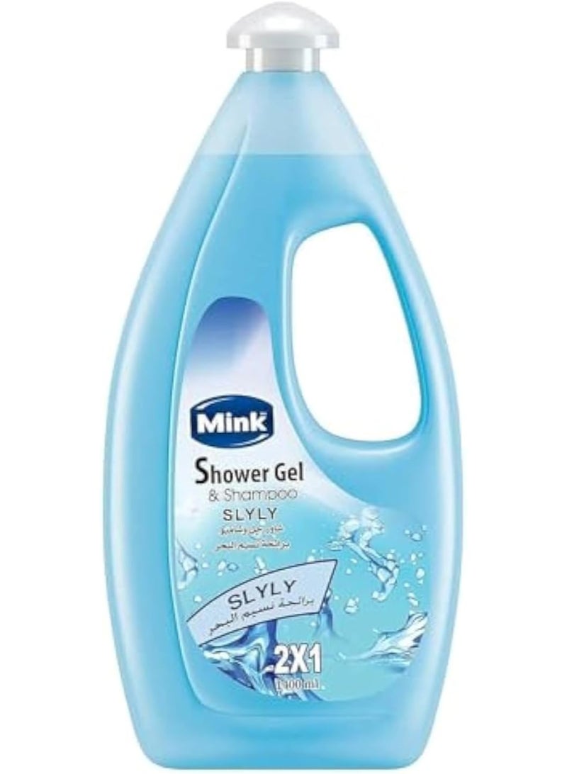 Mink Shower Gel & Shampoo Slyly 2*1 - 1400 Ml + Loofah Multi colore - Image 4