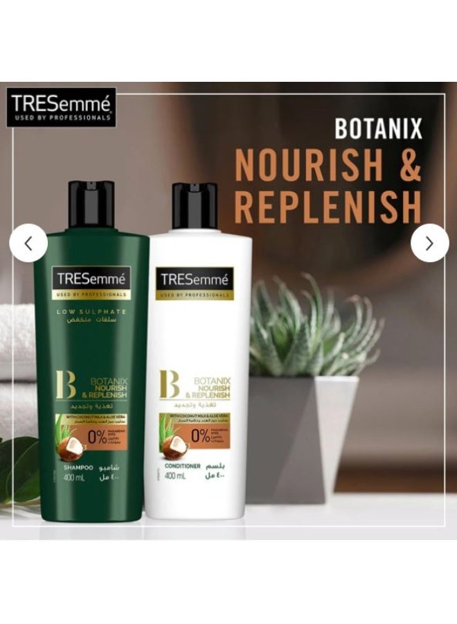 تريزيميه مجموعة شامبو وبلسم بوتانيك المغذي والمجدد من تريسمي بزيت جوز الهند والصبار - 2 × 400 مل - Image 2