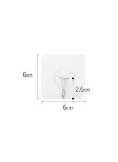 Spaceshoop Clear Adhesive Wall Hook, Waterproof Transparent Plastic, Heavy Duty Reusable, Kitchen Bathroom Storage pack of 10  - Image 3