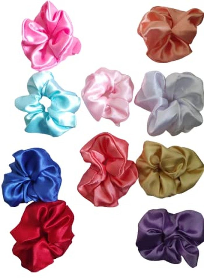 DPK Satin Fabric Scrunchies For Women And Girls, Multicolor Scrunchies For Hair Bands ||(Pack Of 24)|| - Image 5
