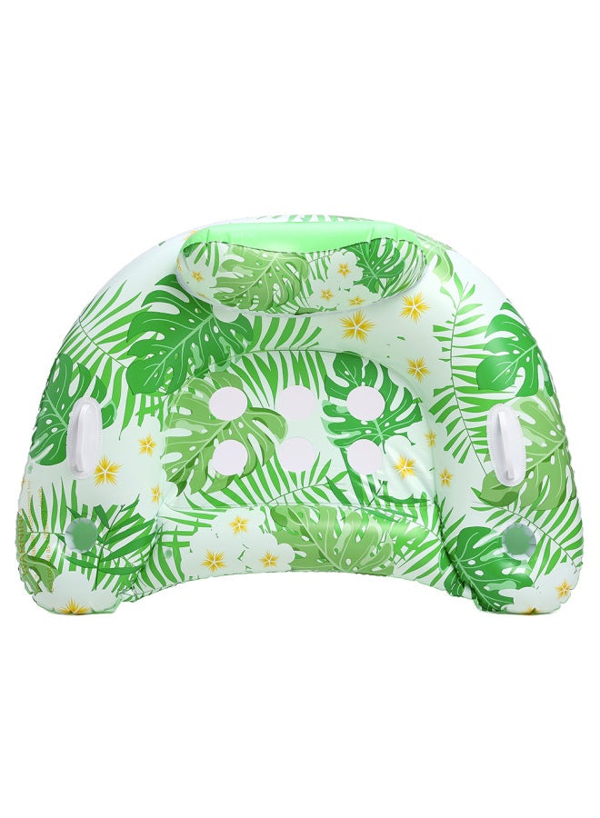 Portable Floating Bed With Sequins And Flowers, U-shaped Float For Adults, Inflatable Swimming Ring, Water Play Toy Float