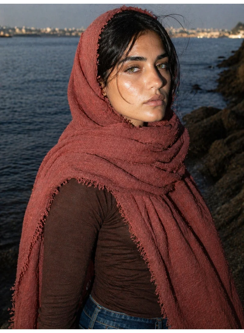 The Untitled Project Late August - Crinkle Organic Cotton Scarf