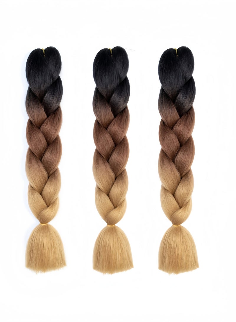 3 Pieces Women's African Braids Hair Extension - 60cm - Image 1