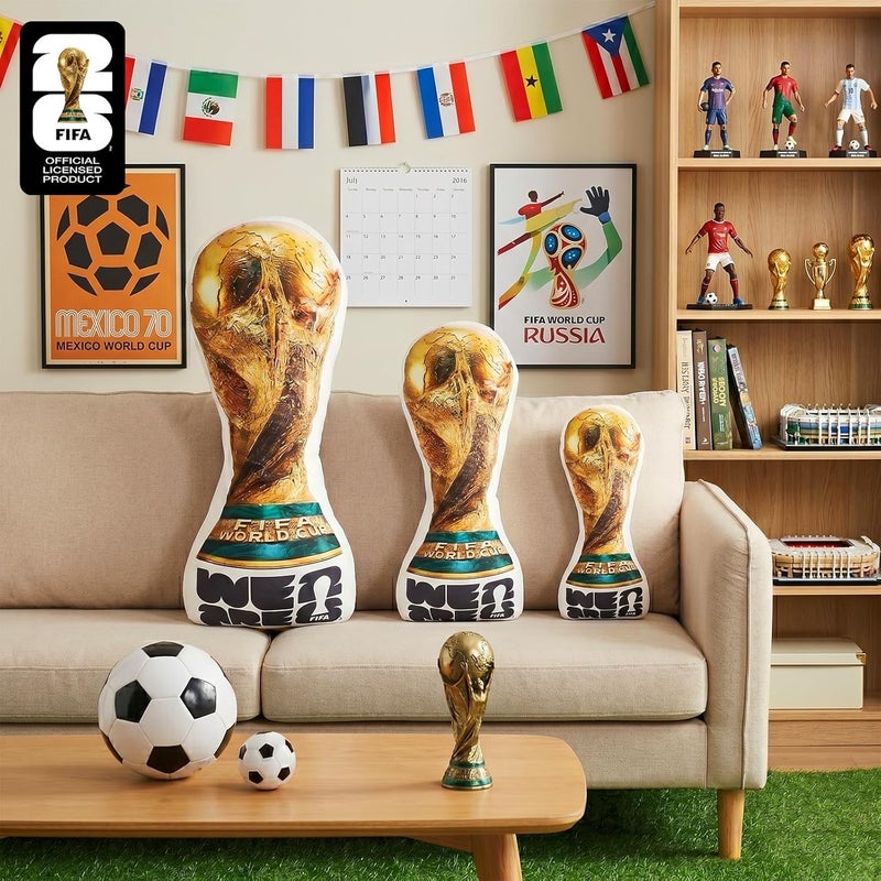 MESUCA FIFA World Cup 2026 Edition Throw Pillow, Trophy Soft Cushion, Soccer Football Theme Plush, Bedroom Decor (Trophy-72cm) - Image 3