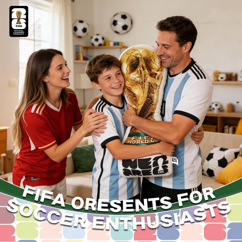 MESUCA FIFA World Cup 2026 Edition Throw Pillow, Trophy Soft Cushion, Soccer Football Theme Plush, Bedroom Decor (Trophy-72cm) - Image 5