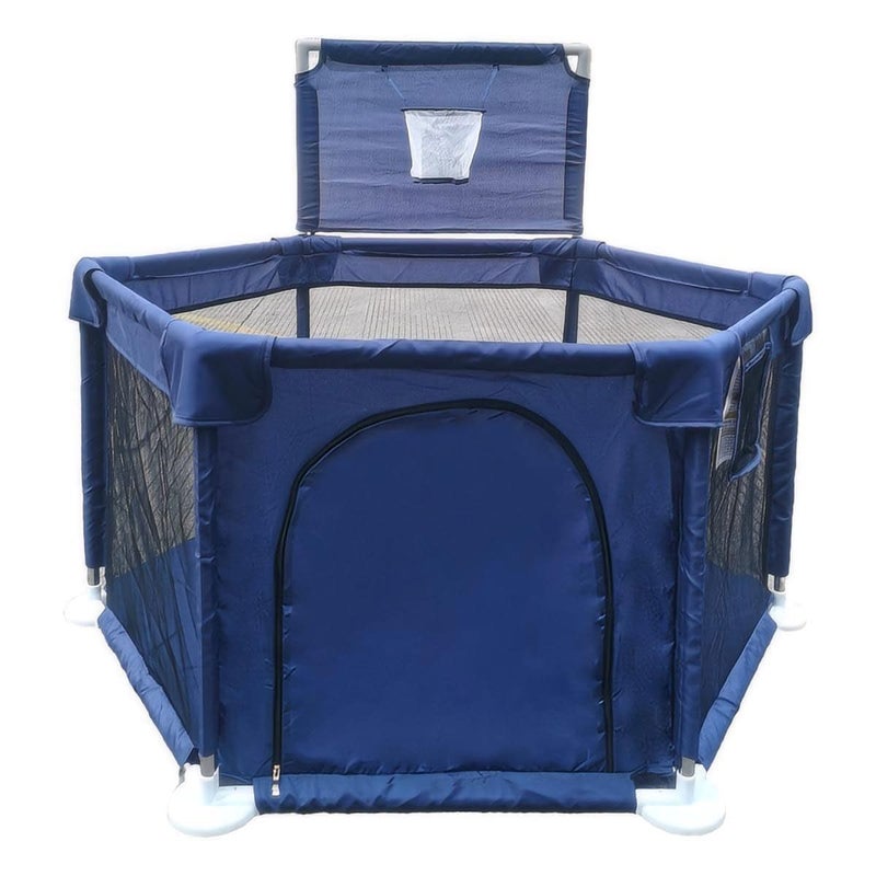 HI SUYI HI SUYI Portable Baby Ball Pit Playpen Playard Fence Playtent with Basketball Hoop Breathable Mesh for Indoors Outdoors Toddler Kids Large 