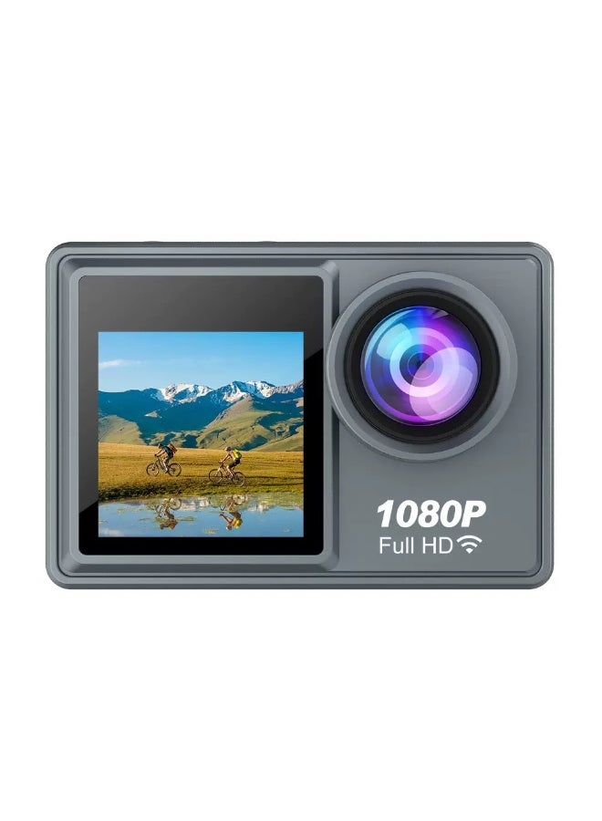Generic HD sports camera anti-shake wireless dual-screen shooting wifi outdoor fishing cycling diving camera - Image 1