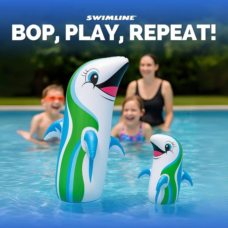 Swimline Dancing Dolphin Inflatable Bop Bag Pool Float - 36" Fun Water Activity - Image 4
