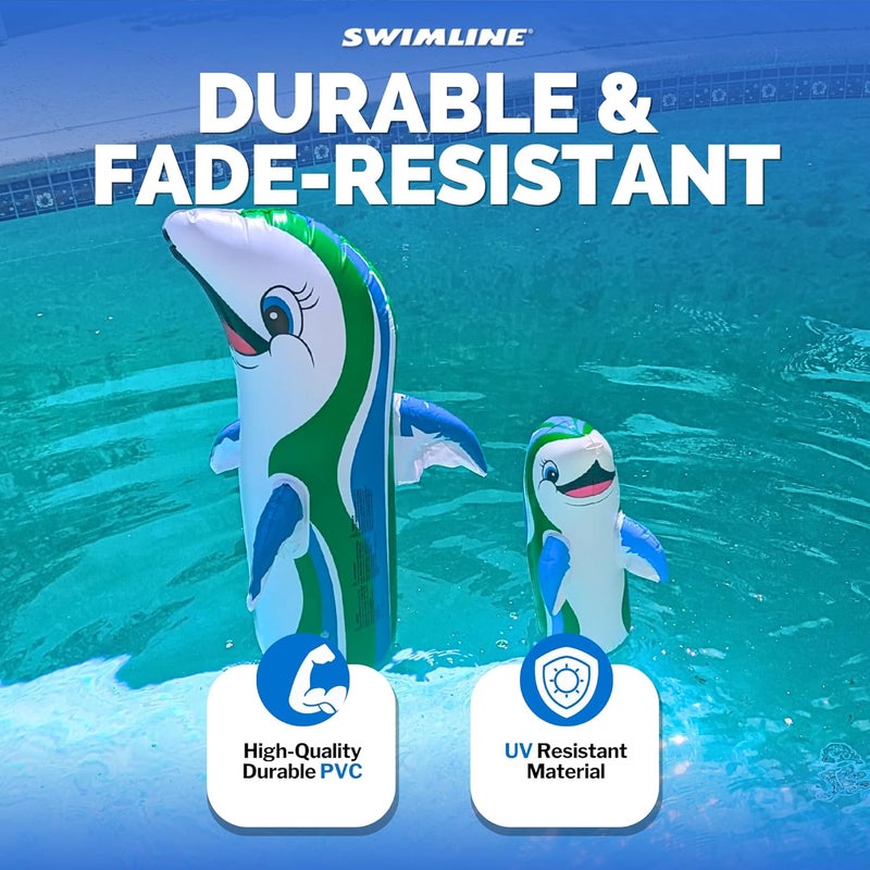 Swimline Dancing Dolphin Inflatable Bop Bag Pool Float - 36" Fun Water Activity - Image 3