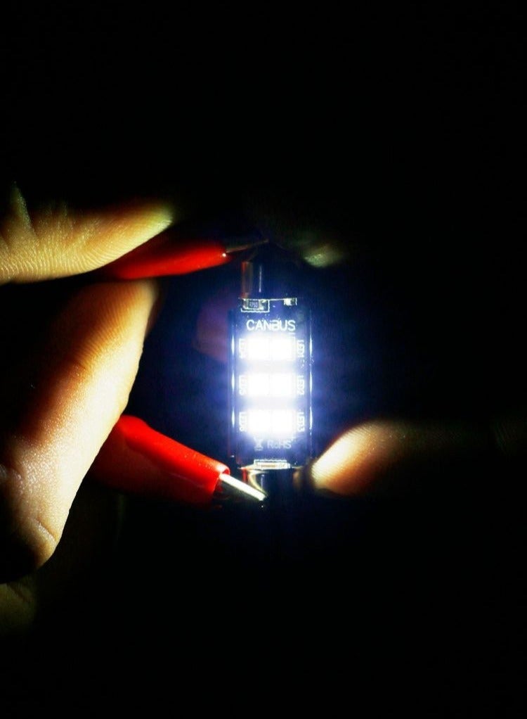 MUNTAQI Universal Car Interior Roof Light Reading Light Dome Lamp License Plate Light Boot Light 12w Canbus LED Yellow Light Festoon Holder 31mm - Image 4