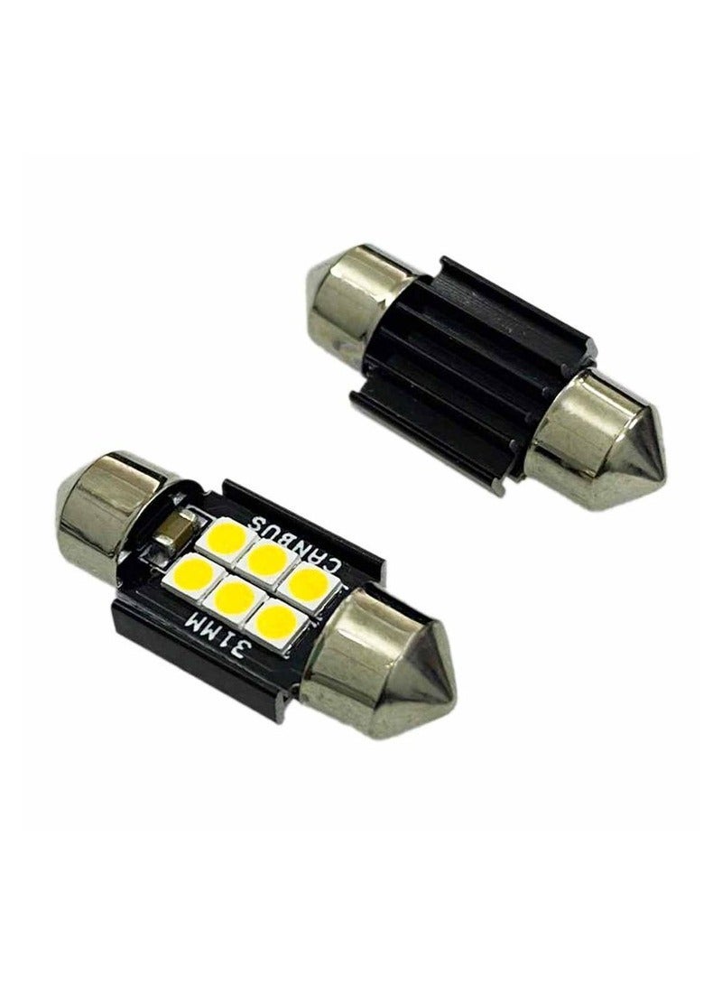 MUNTAQI Universal Car Interior Roof Light Reading Light Dome Lamp License Plate Light Boot Light 12w Canbus LED Yellow Light Festoon Holder 31mm - Image 3