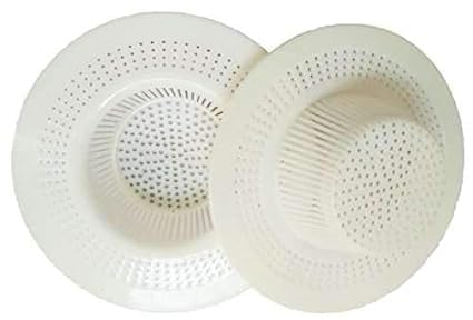 AK Ultimate Kitchen Basin Plastic Sink Strainer White Filter Strainer/Cockroach Protector Jali Cover/Basket Drainer Trap, Big/Large (Pack of 2) - Image 1