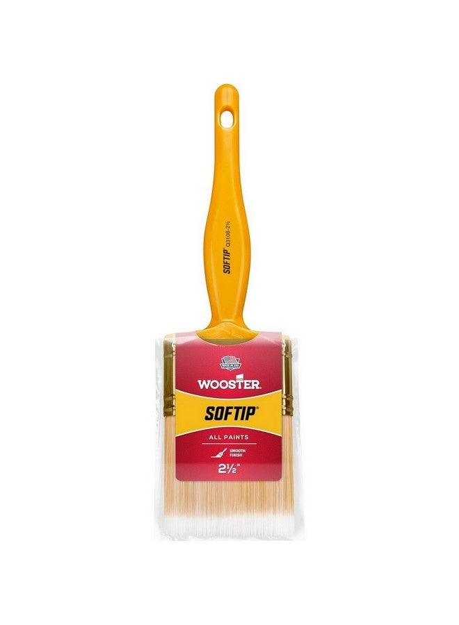 Wooster Softip Smooth Finish Soft Polyester Bristle Flat Paint Brush Multicolour 2.5 Inch 0Q31080024 - Image 1