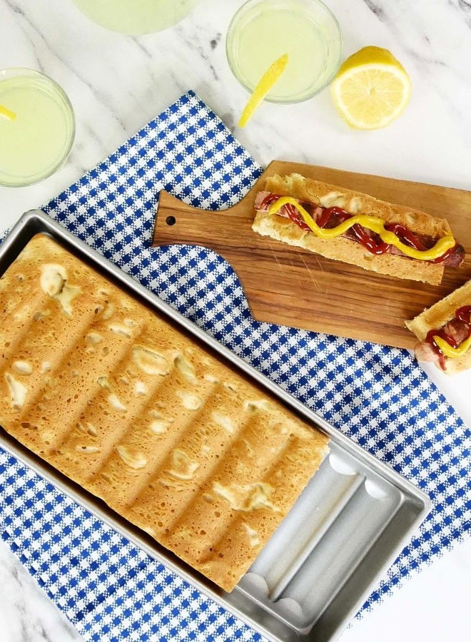 USA Pan Bakeware Aluminized Steel New England Hot Dog Pan 15 x 6 x 1.5 1190NE - Image 3