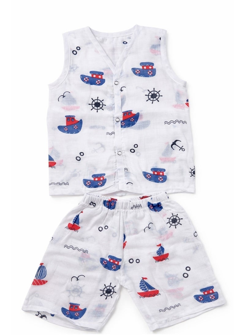 Muslin Active Wardrobe & Bath Bundle – 5-Piece Premium Set (Size 6-9 Months) - Image 4