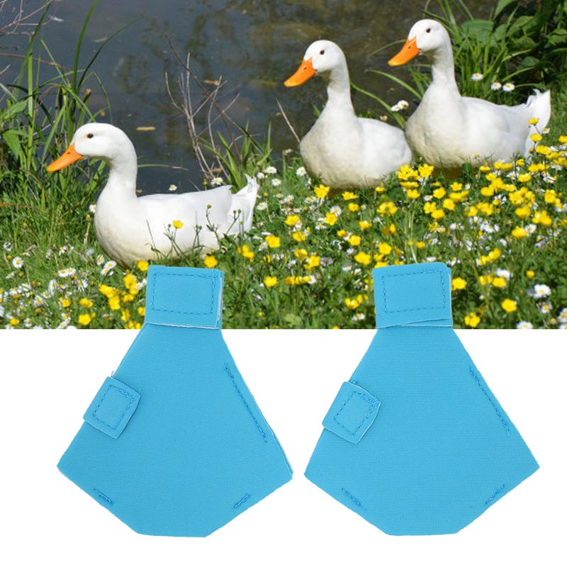 1 Pair Duck Booties Lightweight Breathable Thin Waterfowl Protective Shoes for Duck Goose Waterfowl Blue L - Image 4