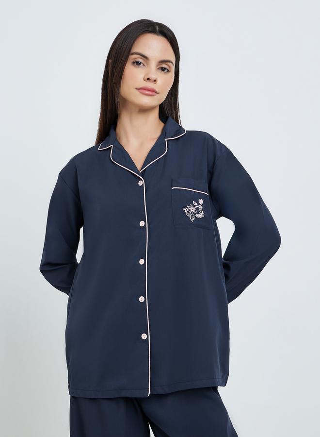 ستايلي طقم بيجاما من بنطال وبلوزة بأكمام طويلة للنساء - Image 2