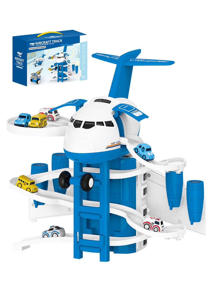 Sharpdo ألعاب طائرة للأطفال متعددة الوظائف، مشهد تخزين، شاحنة إطفاء، نموذج سيارة بالقصور الذاتي - Image 1