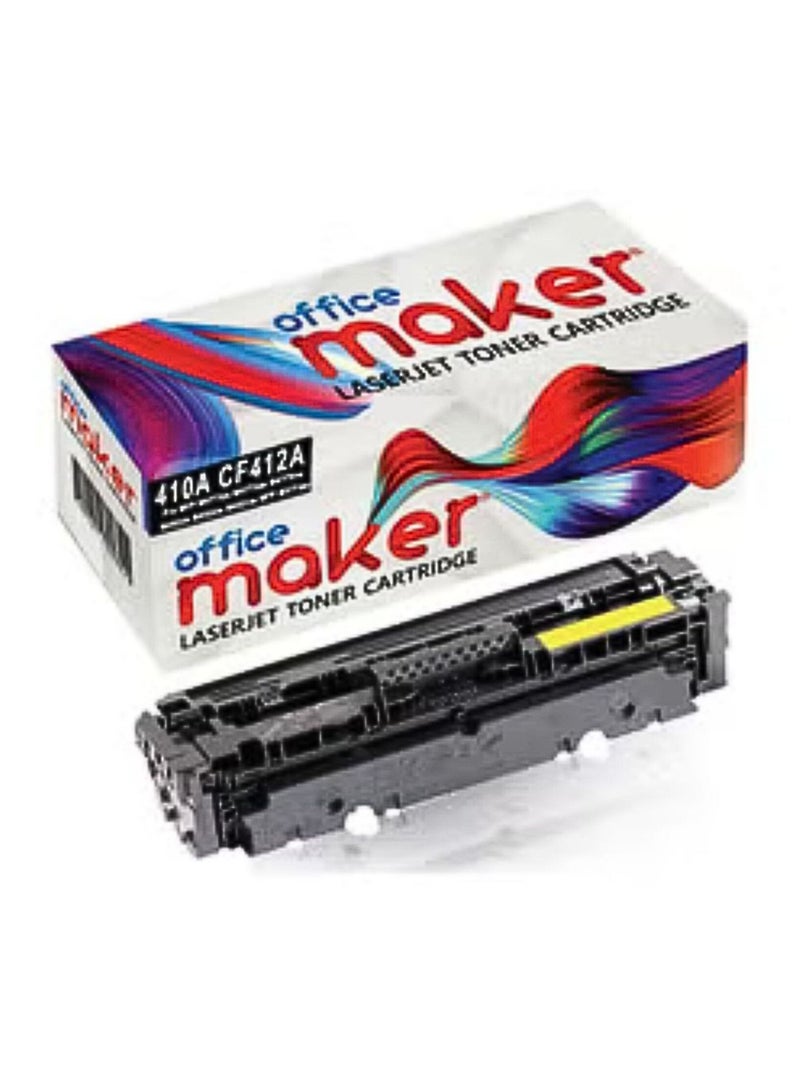 Office Maker 410A CF412A Laserjet Toner Cartridge Printer Yellow - Image 2
