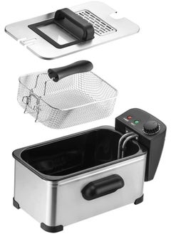 3 L 2000W Electric Oil Fryer with Stainless Steel Lid, Removable Frying Basket and Temperature Adjustment Switch - pzsku/Z7F8D0E3DEF0AB98B307AZ/45/_/1719053360/87cd55cb-74dc-4bf5-a064-24a1eb2217e0