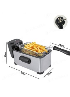 3 L 2000W Electric Oil Fryer with Stainless Steel Lid, Removable Frying Basket and Temperature Adjustment Switch - pzsku/Z7F8D0E3DEF0AB98B307AZ/45/_/1736437347/d9ec4d7e-29d0-44b2-a9d0-8a15e23319a9