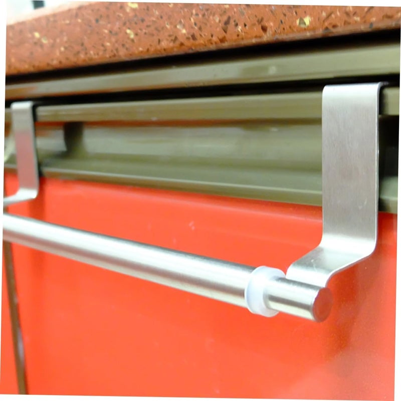 Garneck Stainless Steel Towel Rack Telescopic Rod Door Back Hanger Over Cabinet Bar - Image 5