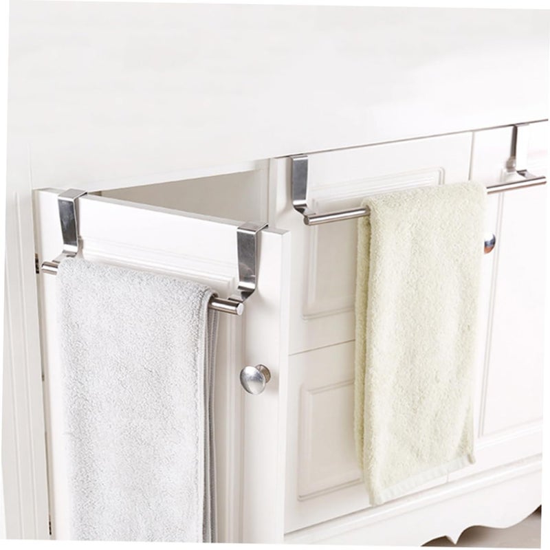 Garneck Stainless Steel Towel Rack Telescopic Rod Door Back Hanger Over Cabinet Bar - Image 4