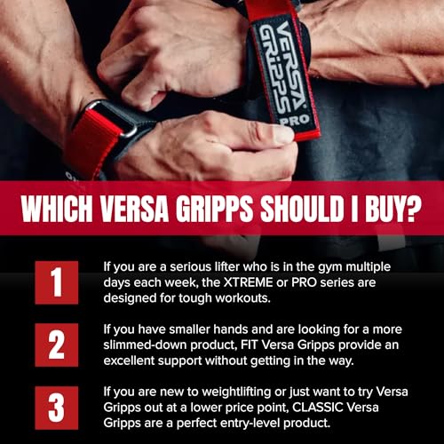 Versa Gripps Pro Made in USA Wrist Straps for Weightlifting Alternative Best Training Accessory SM Blue - Image 3