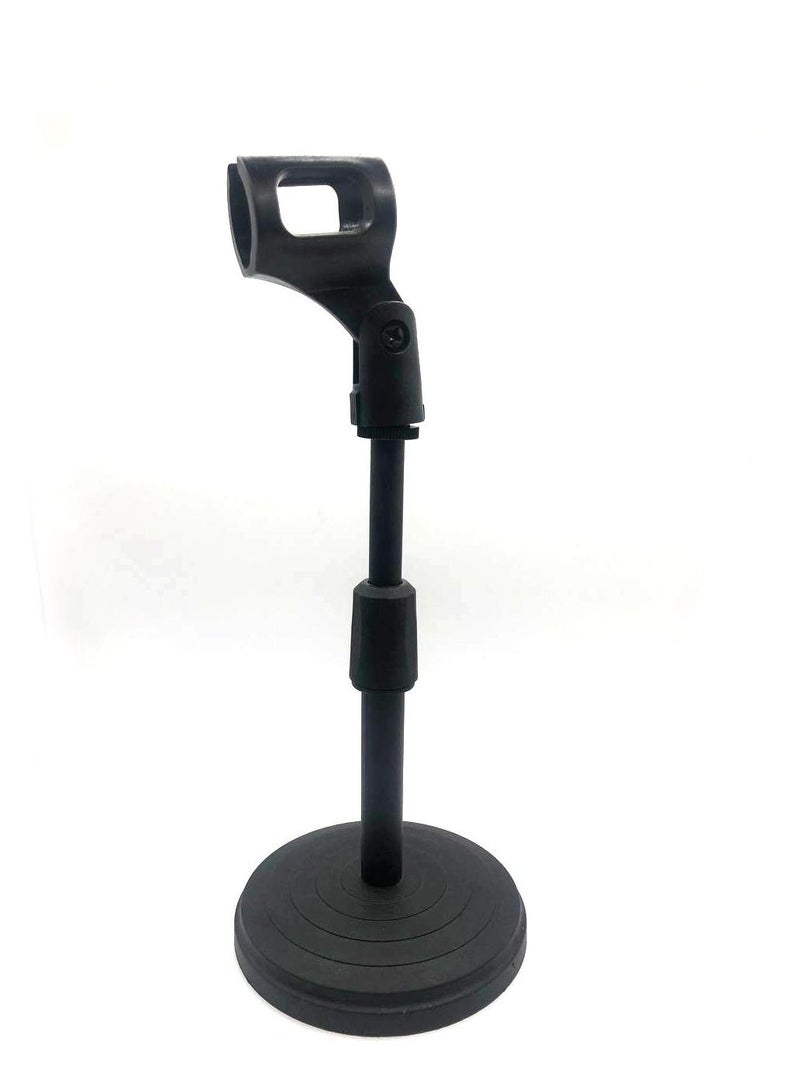 Microphone Stand, Upgraded Adjustable Table Mic Stand With Non-Slip Plastic Base With Mic Clip And Screw Compatible With Spark up to 35 cm  - Image 4
