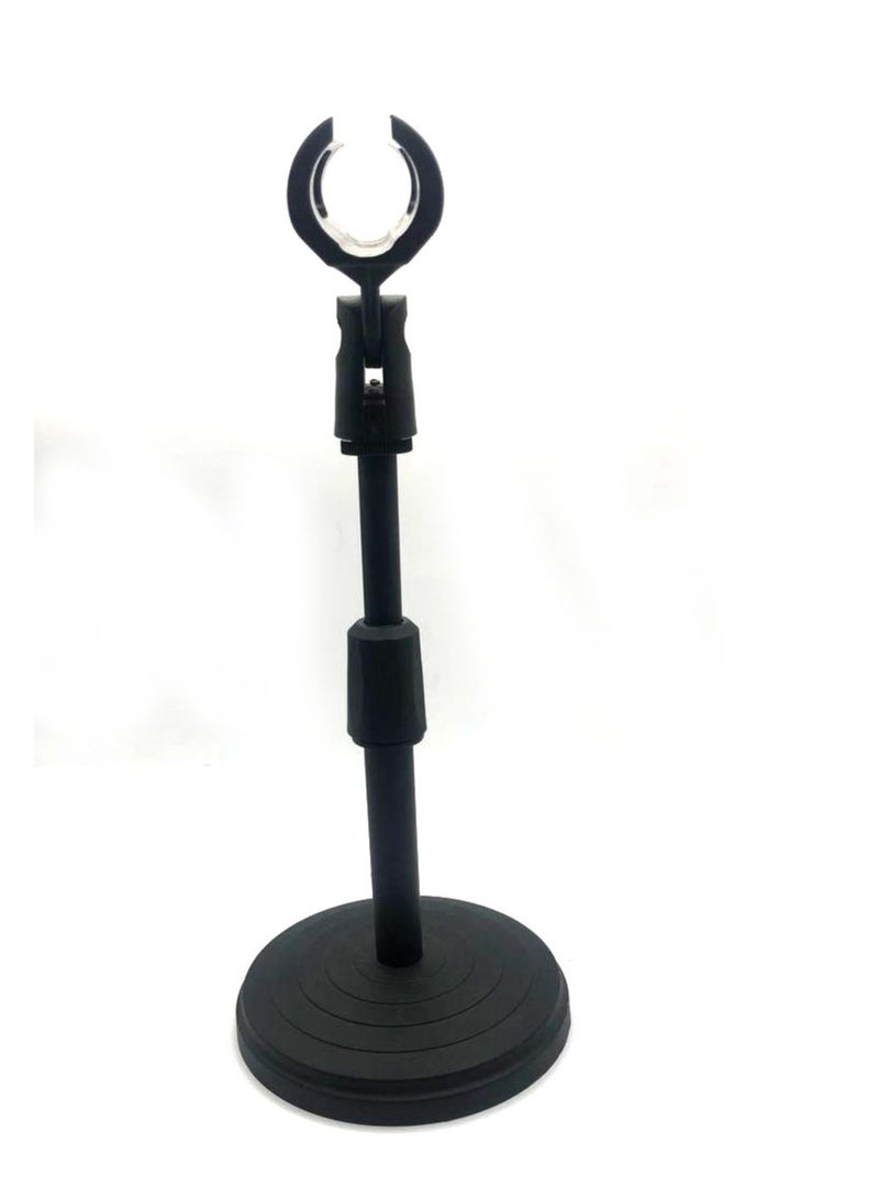Microphone Stand, Upgraded Adjustable Table Mic Stand With Non-Slip Plastic Base With Mic Clip And Screw Compatible With Spark up to 35 cm  - Image 3